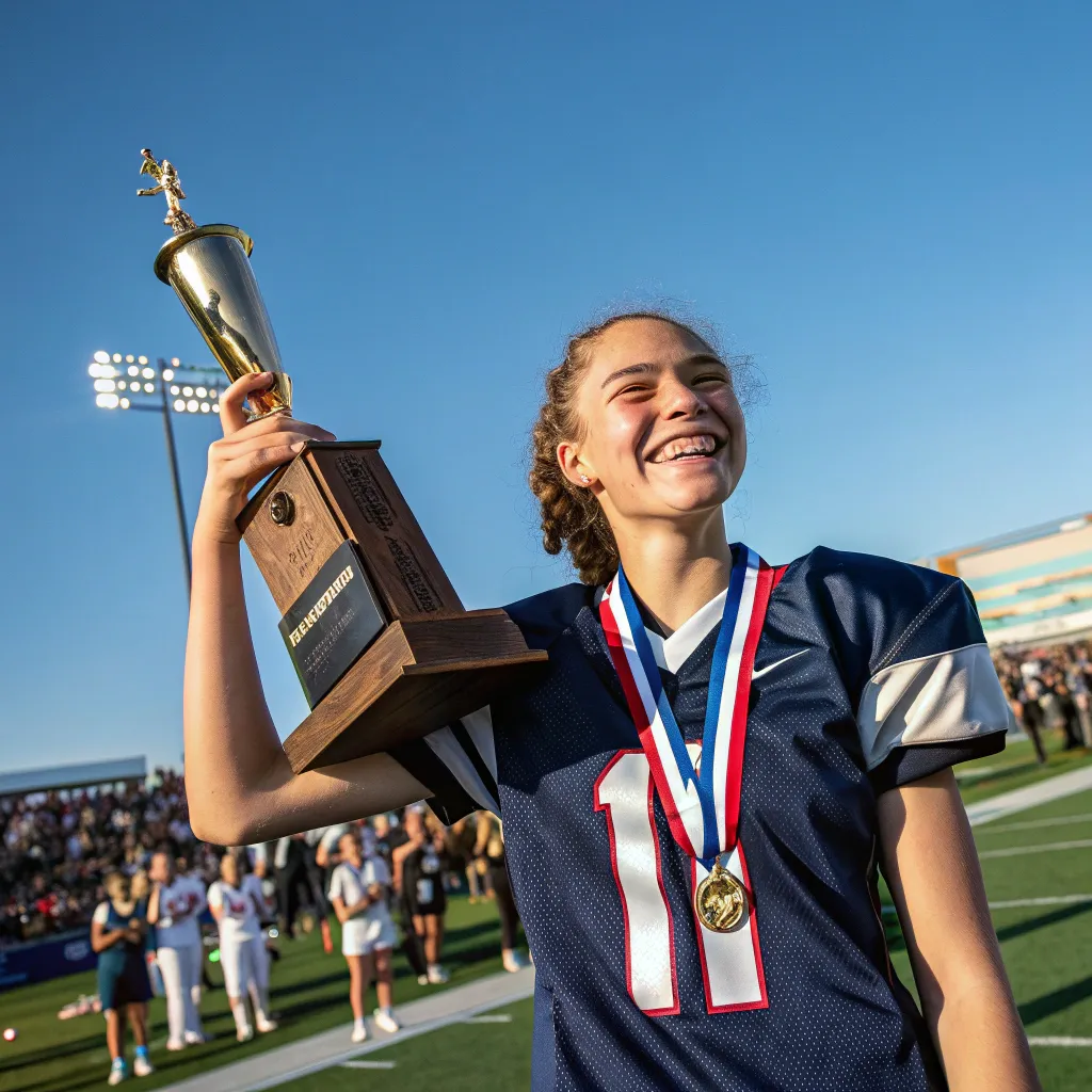 Image of a happy student athlete