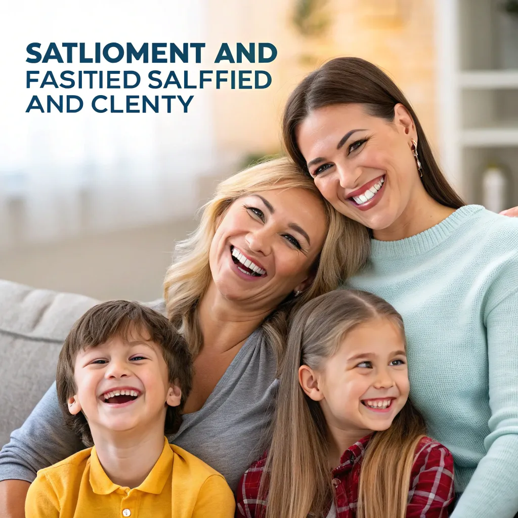 Image of a satisfied client and family
