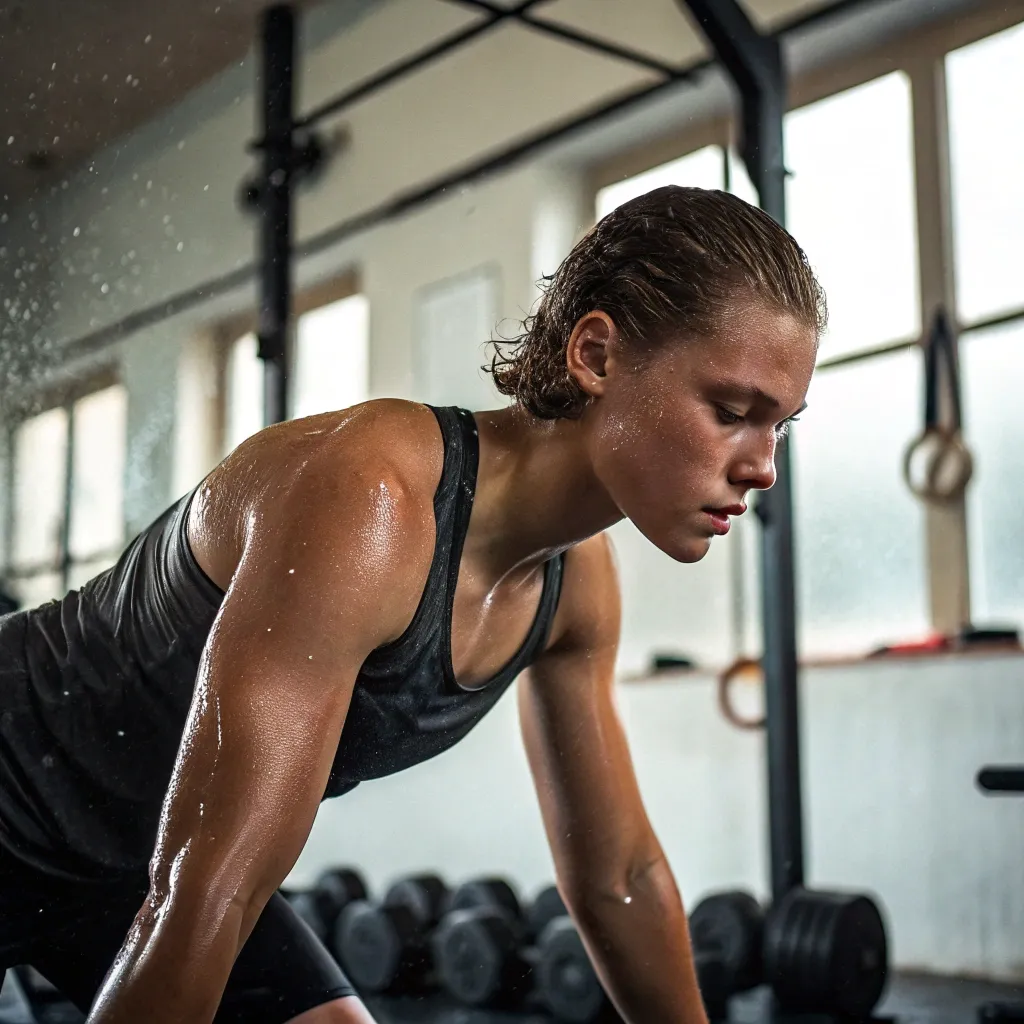 Image of a young athlete training